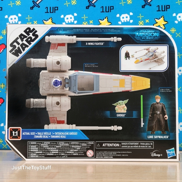 Star Wars Mission Fleet The Mandalorian X-Wing Fighter w/ Luke Skywalker & Grogu - Picture 2 of 9